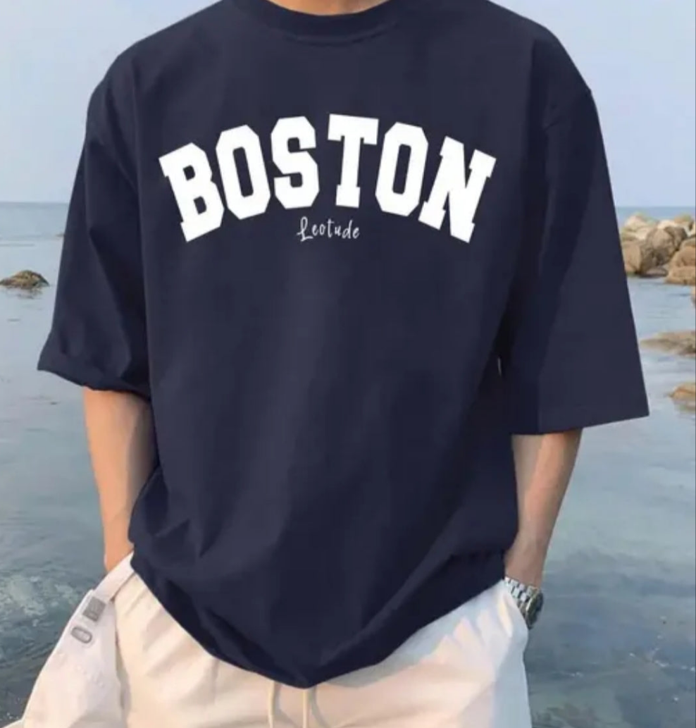 LEOTUDE HALF SLEEVEOVERSIZE T-SHIRT MIDNIGHT BLUE