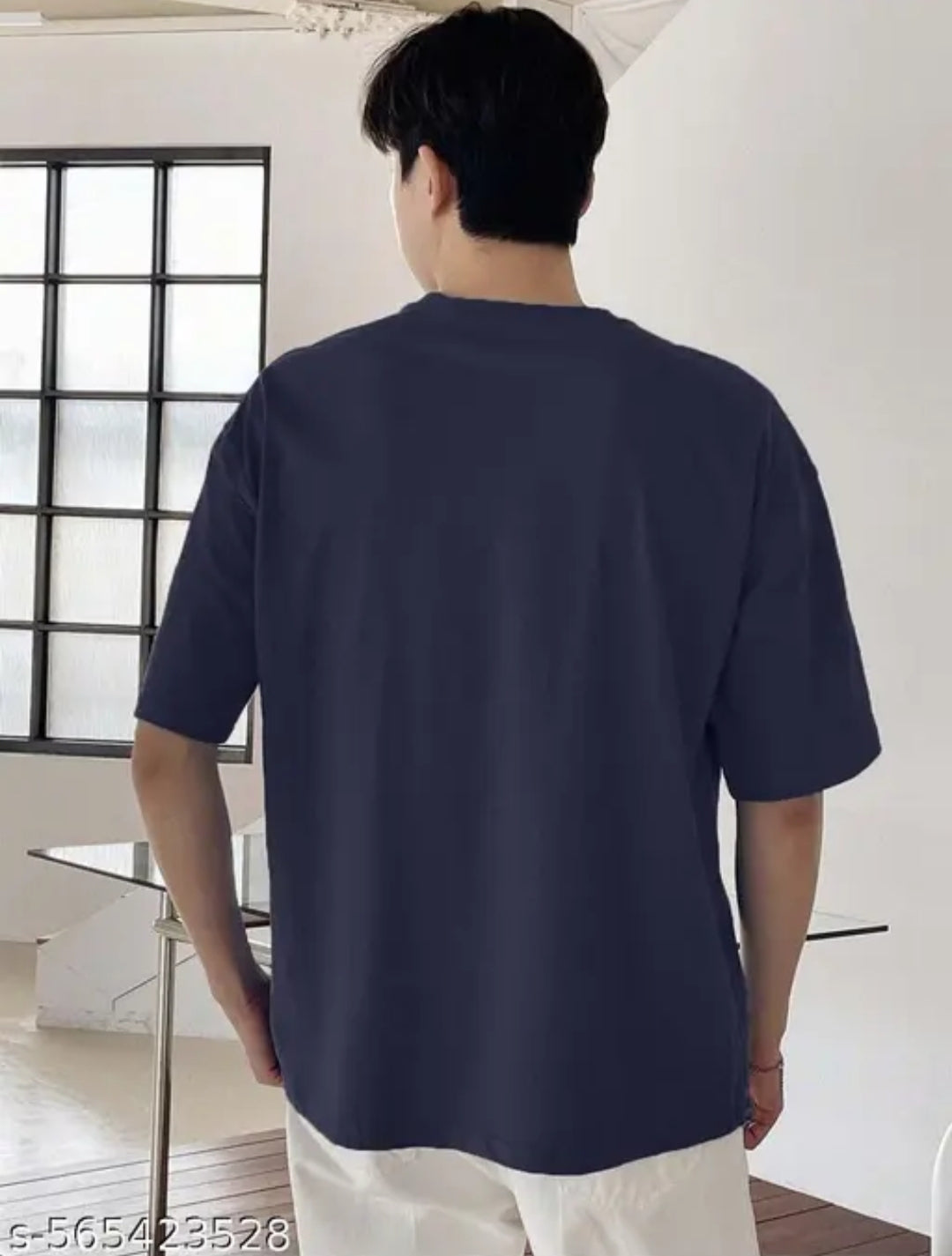 LEOTUDE HALF SLEEVEOVERSIZE T-SHIRT MIDNIGHT BLUE