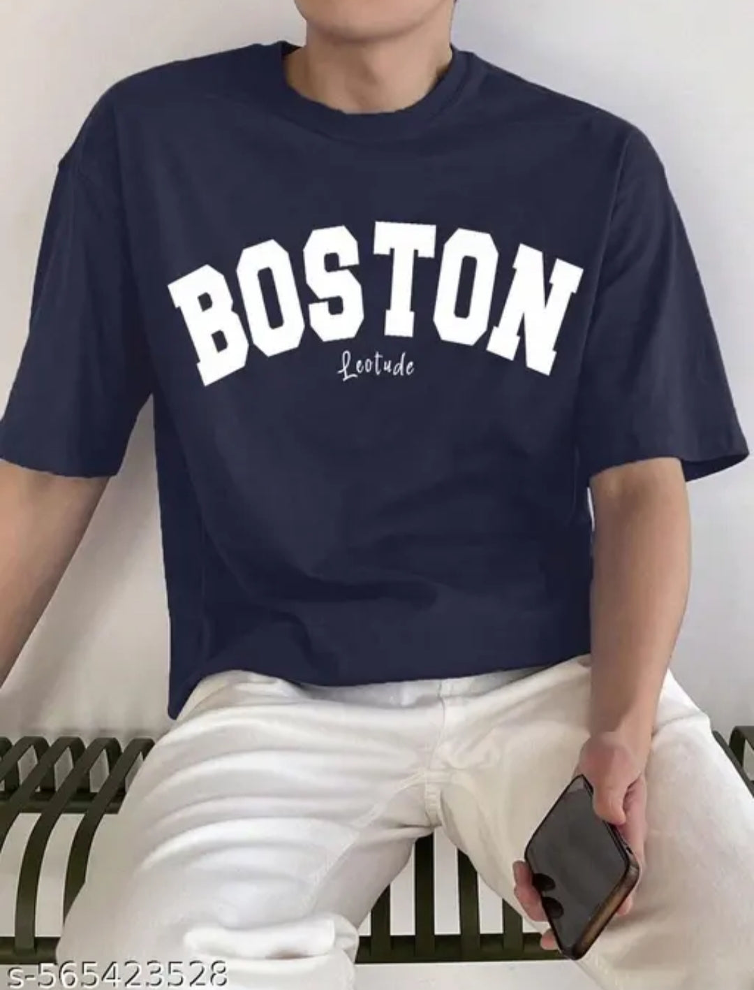 LEOTUDE HALF SLEEVEOVERSIZE T-SHIRT MIDNIGHT BLUE