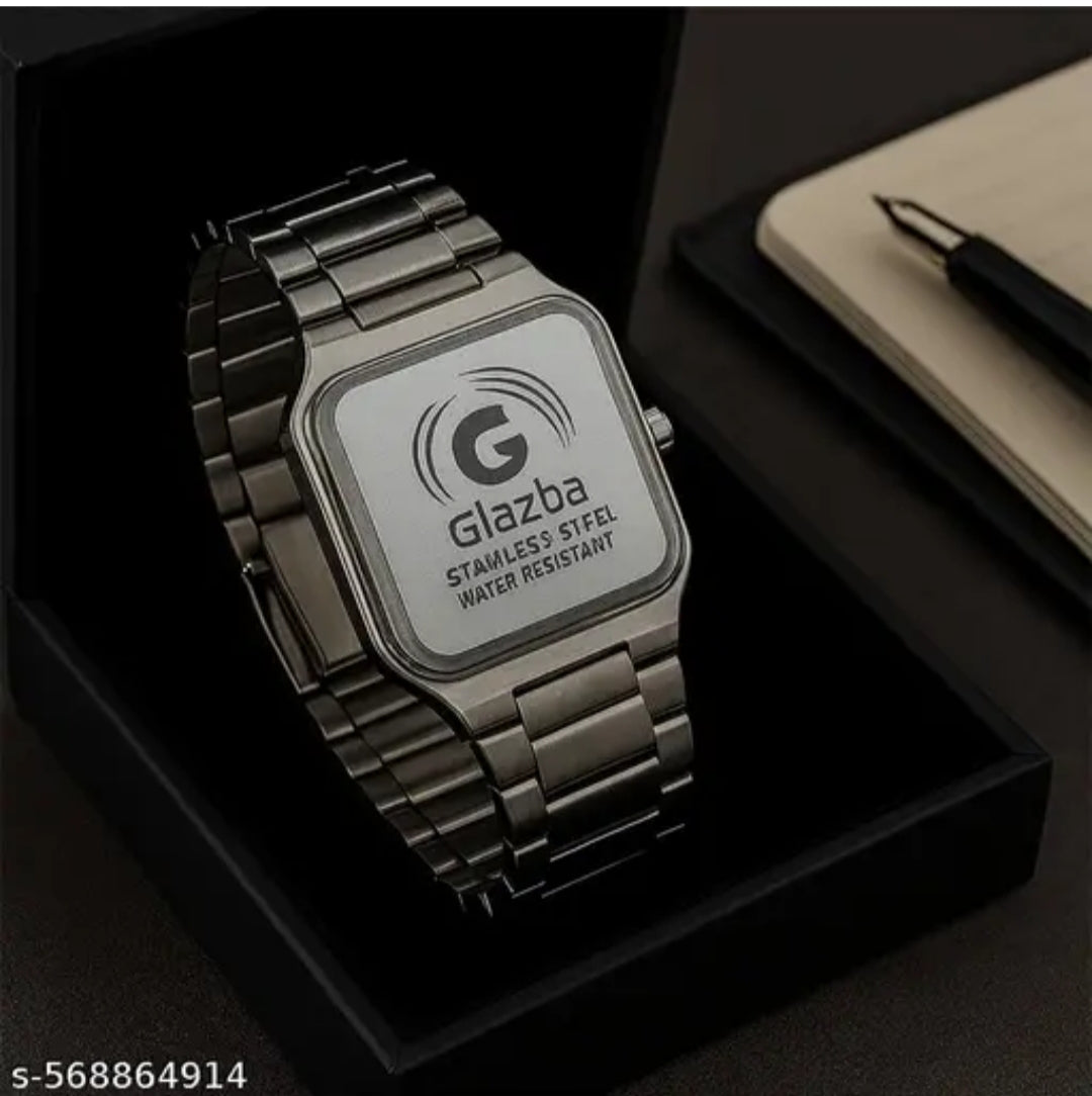 GLAZBA SILVER FORMAL WATCH FOR MEN