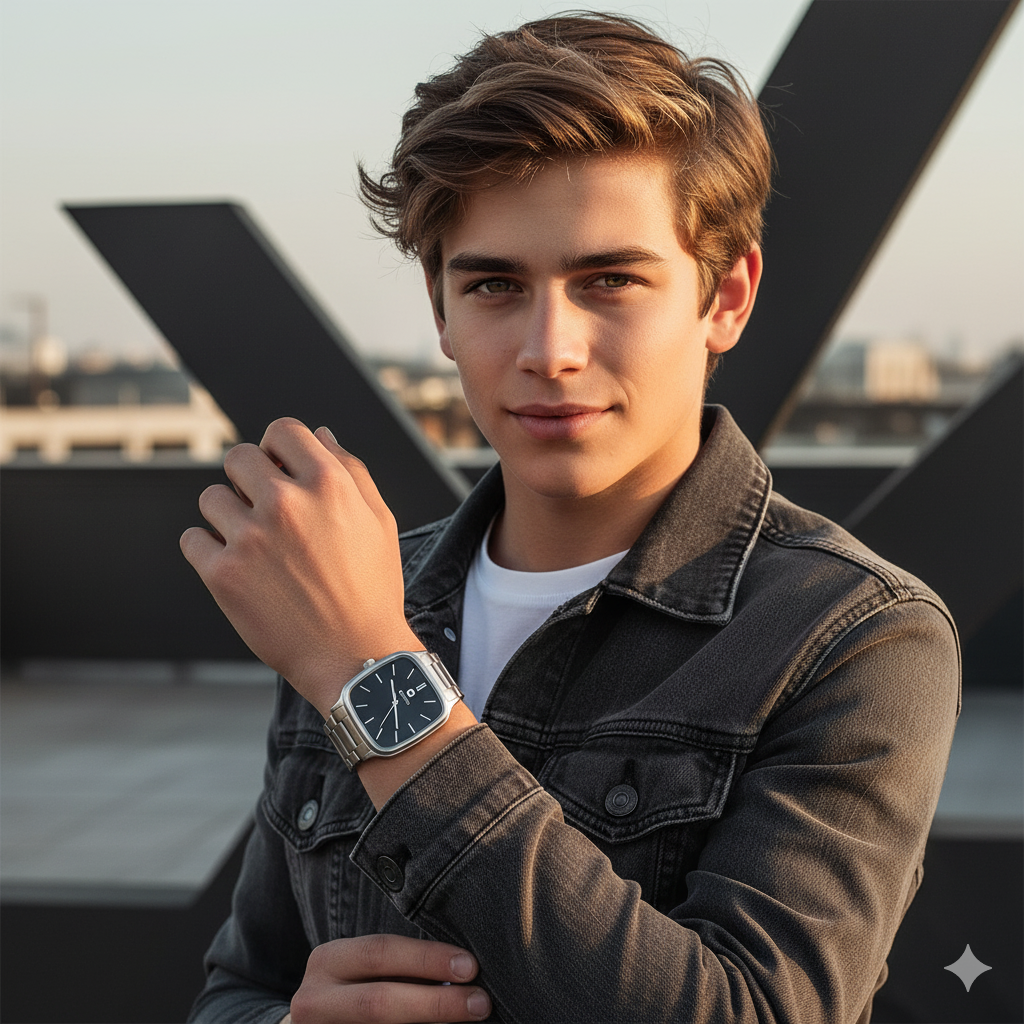 GLAZBA OLD MONEY SQUARE ANALOG WATCH